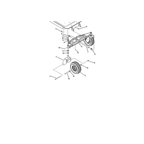Front Axle Diagram and Parts List for 17WI2ACK056  Cub Cadet Lawn Tractor